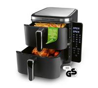 GOURMETmaxx FryUp Friggitrice ad aria calda verticale a doppia camera | Airfryer verticale | Display touch pieghevole | 32% salvaspazio | Capacità 10 l | Friggitrice ad aria calda 2 camere