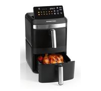GOURMETmaxx FryUp XL - Friggitrice ad aria calda a doppia camera verticale, 12 l, con display touch a LED multicolore da 9,6 pollici e 12 programmi, friggitrice ad aria calda a 2 camere, funzione SYNC