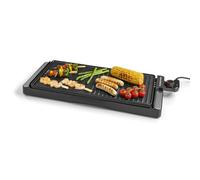 GOURMETmaxx Griglia elettrica da tavolo, senza fumo, 2200 W, piastra con 2 superfici e rivestimento antiaderente per una facile pulizia, barbecue con regolazione continua della temperatura