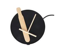 GOURMETmaxx Macchina Per Crepes Elettrica 1200W Nero Con Spatola Impasto