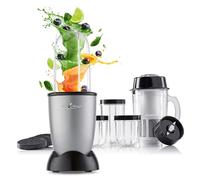 GOURMETmaxx Mr. Magic Blender | Smoothie Maker con pacchetto accessori XXL | Frullatore da 18 pezzi | Frullatore con coperchi a tenuta stagna | Food Processor per frullati, smoothies ecc.