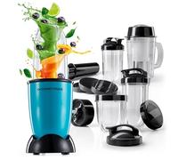 GOURMETmaxx Mr. Magic Power Pro Frullatore da 400 W | Smoothie Maker con coperchio da asporto | Frullatore con bicchiere e coperchio per riporre | Blender con set di accessori XL per frullati