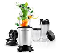 GOURMETmaxx Mr. Magic Power Pro Mixer 400 watt | Frullatore per smoothie con coperchio da asporto | Frullatore da tavolo con caraffa e coperchio | Frullatore con set di accessori L per frappè ecc.