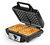 GOURMETmaxx Piastra per waffle per 2 waffle, 1000 Watt, per waffle belghe + rivestimento antiaderente, con elementi riscaldanti superiore e inferiore per una distribuzione uniforme del calore,
