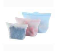 GOURMETmaxx Sacchetti Riutilizzabili In Silicone 3 Pezzi 0,5L 1,0L 1,5L