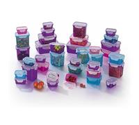 GOURMETmaxx Set di 36 contenitori per alimenti senza BPA e con coperchio Incluso | Contenitori senza BPA, ottimi per lavastoviglie, microonde e freezer | Ermetici, a prova di perdite e impilabili