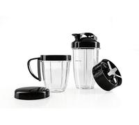 GOURMETmaxx Set di accessori L per mixer Nutrition Pro Mixer 1.000 Watt | Set frullatore con bicchiere e coperchio salvafreschezza per GOURMETmaxx Nutrition Smoothie Maker | per frullati, frullati
