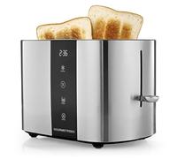 GOURMETmaxx Tostapane con fessura corta per 2 fette | tostapane in acciaio inox con 6 gradi di doratura e conto alla rovescia pronto a 2 eat | Utensile da cucina elettrico con display touch, inserto