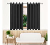 GOUSANG Tende per Interni Tende Bianche Soggiorno 480 x 180 cm Opaca Termica Isolante Isolanti Camera da Letto per Camera da Letto e Soggiorno, Nero