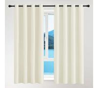 GOUSANG Tende Soggiorno Moderne 1 Pezzi 146 x 152 cm Moderne Termiche 100% Tende Termiche con Anelli per Camera da Letto e Cameretta Bambini, Beige