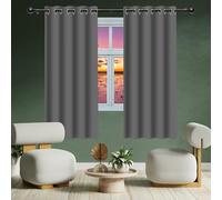 GOUSANG Tende Termiche Oscuranti per Interni 144 x 201 cm Opaca Termica Isolante Tende Fonoassorbenti per Soggiorno per Soggiorno Camera da Letto, Grigio Scuro