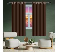 GOUSANG Tende Termiche Oscuranti per Interni 150 x 202 cm Opaca Termica Isolante Tende Fonoassorbenti per Soggiorno per Soggiorno Camera da Letto, marrone