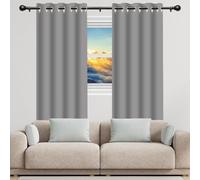 GOUSANG Tende Termiche Oscuranti per Interni 320 x 305 cm Isolanti Termiche Tenda Oscurante da Esterno per Interni Finestre con Anelli, Grigio Chiaro