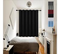 GOUSUN Tende Antipolvere 160 x 120 cm Termiche Isolanti Tende per Camera da Letto con Occhielli Adatto per La Cucina, Nero