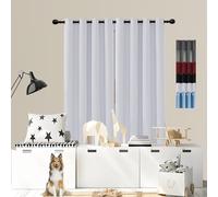 GOUSUN Tende Camera da Letto Oscuranti 240 x 80 cm Resistente Al Freddo Tende con Occhielli Caldo per Interni Invernale Adatto per La Cucina, Bianco