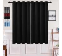 GOUSUN Tende Oscuranti 110 x 165 cm Isolamento Termico e Freddo Tende per Camera da Letto Resistente Ai Raggi Ultravioletti Adatto per La Cucina, Nero