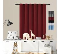 GOUSUN Tende Oscuranti 120 x 210 cm Materiale Resistente Tende Isolanti con Occhielli Adatto per La Cucina, Rosso