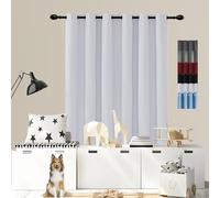 GOUSUN Tende per Interni 120 x 220 cm Anti-Rumore Tende Decorative con Occhielli Adatto per La Cucina, Bianco