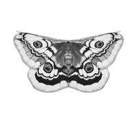 Goutdori Costume da Ala di Farfalla per Bambina e Maschera, Nero/Bianco | Ala in chiffon leggero, stampa accattivante di falena, set completo per cosplay, ideale per feste, travestimenti per ragazze
