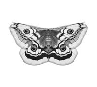 Goutdori Costume da ala di farfalla per bambina e maschera, nero/bianco | Ala in chiffon leggero, stampa accattivante di falene, set completo per cosplay, ideale per feste, travestimenti per ragazze