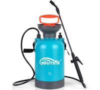 Goutime Spruzzatore a pressione a pompa per la pulizia del terrazzo, spruzzatore per la protezione delle piante, 5l, capacità di riempimento con tubo