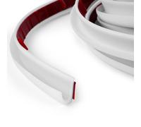 Gouttiere PVC Camping-Car Forme de J 3M, Gouttiere Auto-adhésive, Bande de Déviation de Pluie pour Porte Véhicule, Camion, Bateau, Van, Couleur Blanc, Étanche Accessoires pour Camping-Car (3M)