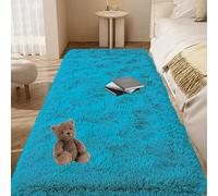 GOUTUI Cameretta Bimba Tappeti 50 x 360 cm Parte Inferiore Antiscivolo Tappeti Salotto Shaggy Aspetto Pelliccia Super Morbida Adatto per Aree Gioco Lounge e Soggiorni, Blu