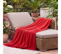 GOUTUI Coperta in Cotone Morbida 155 x 240 cm Calda e Morbida Coperta da Letto Ottima per Inverno per Divano e Grande Letto Matrimoniale, Rosso