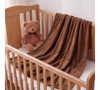 GOUTUI Coperta in Cotone Morbida 155 x 240 cm Calda e Morbida Copriletto Multiuso per Divano per Tutte Le Stagioni per Divano e Grande Letto Matrimoniale, marrone