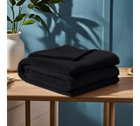 GOUTUI Coperta per Letto Singolo 90 x 200 cm Accogliente e Spessa Coperta Morbida Morbida/Leggera/Soffice per Divano, Letto, Viaggi, Nero