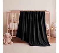 GOUTUI Coperta Pile di Flanella 80 x 90 cm Accogliente e Spessa Coperta in Microfibra Ottima per Inverno per Divano e Grande Letto Matrimoniale, Nero