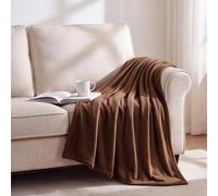 GOUTUI Coperta Plaid Pile 50 x 135 cm Calda e Morbida Coperta Calda Invernale per Tutte Le Stagioni per Divano e Grande Letto Matrimoniale, marrone