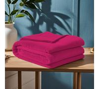 GOUTUI Coperta Plaid Pile 90 x 130 cm Accogliente e Spessa Flanella Coperta Morbida/Leggera/Soffice per Tutte Le Stagioni, Rosa Rossa