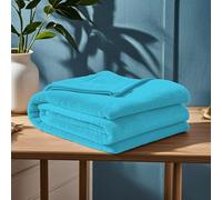 GOUTUI Plaid per Divano 90 x 130 cm Extra Morbido Accogliente Coperta Calda Morbida/Leggera/Soffice per Divano, Letto, Viaggi, Blu Cielo
