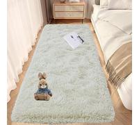 GOUTUI Tappeti Moderni Soggiorno 120 x 200 cm Parte Inferiore Antiscivolo Tappeti Salotto Shaggy Aspetto Pelliccia Super Morbida Adatto per Soggiorno Camera da Letto e Cameretta, Bianco
