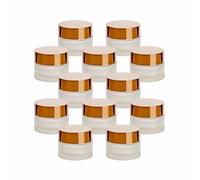 Gouveo 12er Set vuoto da 30 ml di crema di vetro Matt Include oro rotante e brochure, cremedosi, barattolo, anca, miniglas