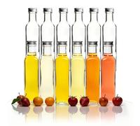 gouveo Set 12 Bottiglie Maraska da 250 ml con Tappo a Vite Argento - Bottiglia Vuota in Vetro da Riempire e Regalare - Vera Bottiglia per Liquore, Aceto, Olio (MFET250S)