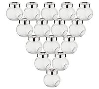 gouveo Set di 15 vasetti per spezie 50 ml BonBon con Tappo a Vite Argento - Piccoli vasetti con Tappo a Vite per Il riempimento