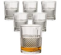 gouveo Set di 6 bicchieri da whisky da 320 ml, cristallo - Set di bicchieri da whisky dal design moderno - bicchieri per scotch, cognac, branntwein - Set regalo per uomini e amanti del whisky
