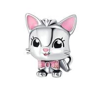 GOUWO Charm in argento 925 a forma di insetto e cuore, compatibile con braccialetti e collane Pandora per donna madre figlia compleanno Halloween festa della mamma San Valentino, Zirconia cubica