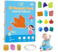 GOUYENG Pull String 3D Geometry Learning Book,Tira cordicella Libro di Studio della Geometria 3D,Libro di Apprendimento Geometrico 3D con Cordino,Giocattolo per Ragazzi e Ragazze