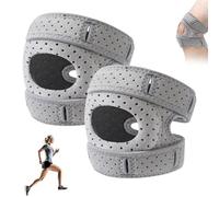 GOUYENG Tutore Ginocchio Rotula,2 Pezzi Ginocchiera Rotulea,Tutore Ginocchio Regolabile,Supporto per Ginocchio da Uomo Donna,Generisch Patella,Cinturino Sottorotuleo Supporto,per Corsa,Sport,Atleti