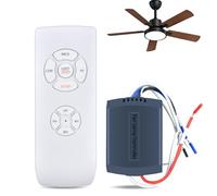GOUYESHO Set di telecomando universale per ventilatore da soffitto, ventilatore da soffitto 3 in 1 con 3 velocità e 4 timer, ricevitore e trasmettitore per casa, ufficio
