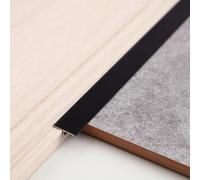 GOUZIBHD 3 Pezzi Striscia di Transizione a T in Alluminio,Profilo di Transizione,Strisce di Copertura per Pavimenti,Striscia Divisoria Piatta per Casa/Porta/Pavimento(Size:3pcs,Color:Black)