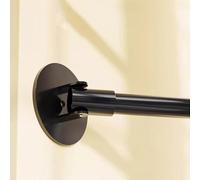 GOUZIBHD Asta per Tende,Asta per Tenda Antiscivolo,Asta di Estensione Rotonda per Parete Angolata, Supporto per Flangia Girevole 180° per Appendere Vestiti per Guardaroba Bagno(Size:90-160cm,Color:b)