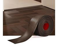 GOUZIBHD Strisce di Copertura per Pavimenti Autoadesiva, Striscia di Transizione Laminati, Pavimento Divisorio in PVC per Unire Fessure Pavimento, Profilo di Transi(Size:2m/6.56ft,Color:Walnut Nero)