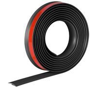 GOUZIBHD Striscia di Transizione Autoadesiva,Bordatura di Transizione Nera da Moquette a Piastrelle,Striscia Divisoria in PVC,Triscia di Transizione in Laminato,Striscia di Soglia(Size:2m/6.56ft)