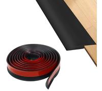 GOUZIBHD Striscia di Transizione, Pavimentazione Divisoria per Unire Fessure tra I Pavimenti, Striscia di Soglia in Laminato, Striscia per Porta in Vinile, 2m Strisce di Soglia(Color:Black)