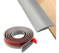 GOUZIBHD Striscia di Transizione, Pavimentazione Divisoria per Unire Fessure tra I Pavimenti, Striscia di Soglia in Laminato, Striscia per Porta in Vinile, 2m Strisce di Soglia(Color:Grigio)