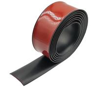 GOUZIBHD Striscia Divisoria Piatta per Unire Fughe tra Piastrelle, Striscia Divisoria, Rampa per Soglia di Porte in PVC, Transizione in Laminato, Striscia di Transizione Autoadesiva(Color:Black)